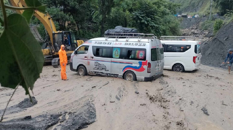 Rainfall Blocks Highways in Nepal
